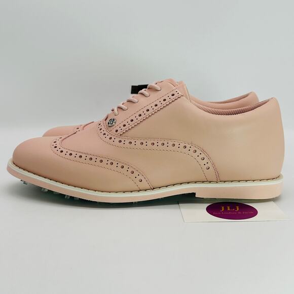 G/Fore Women's Brogue Gallivanter Blush Leather Golf Shoes G4LS22EF08 Size 9 - Picture 4 of 10